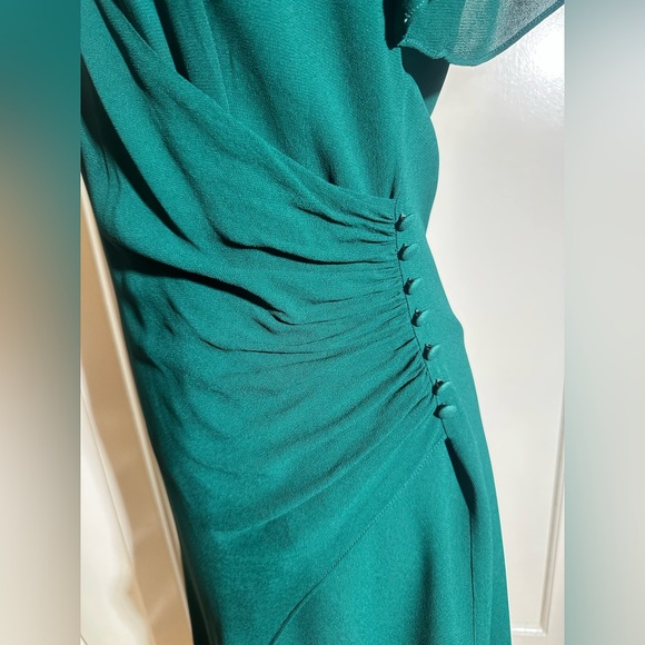 Reformation Asymmetrical Teal Dress - Picture 3 of 12